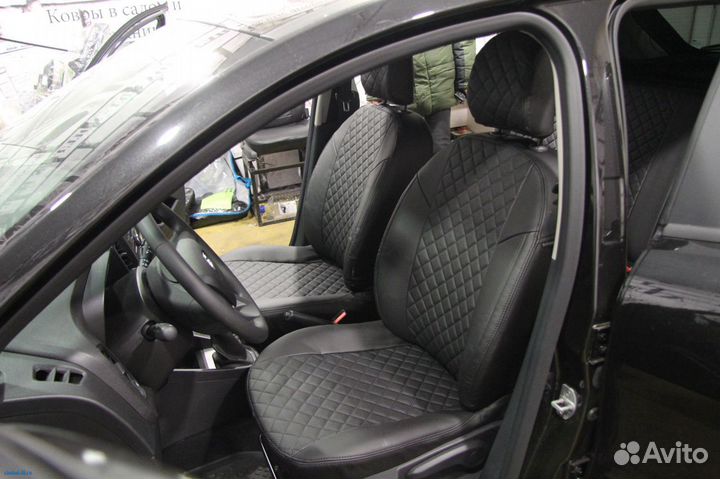 Чехлы Автопилот для LADA xray черные ромб