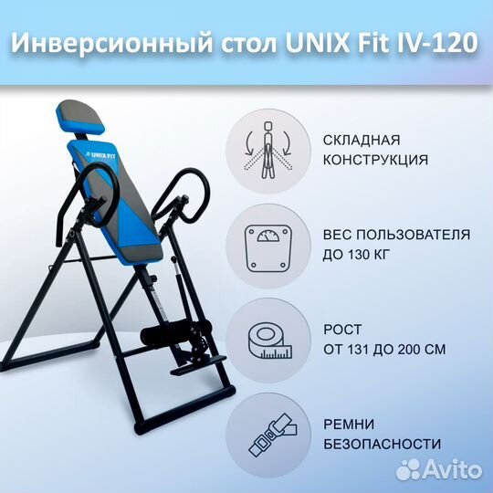Инверсионный стол unix Fit IV-120 арт.120и.111