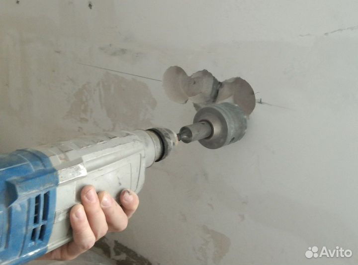 Штробление, монтаж проводки Электрик