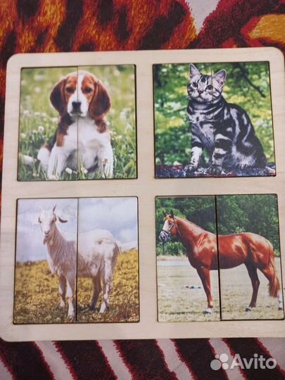 Деревянные пазлы для малышей