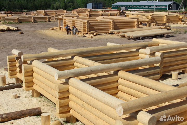 Сруб дома бани