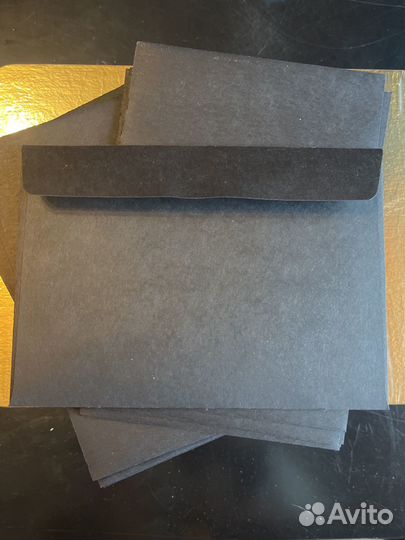 20 штук Конверт черный С6 (114*162 мм)