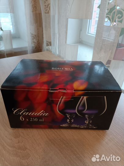 Бокалы для коньяка Богемия, 6шт