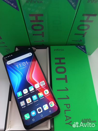 Телефон infinix hot 11 play 4/64 новый