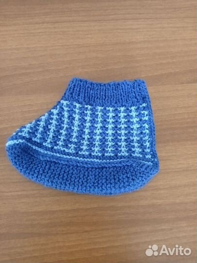 Вязаные следочки, повязка на голову