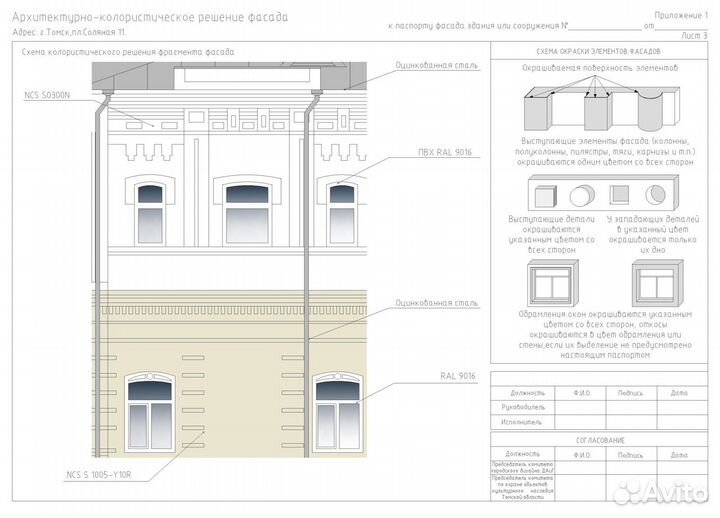 Паспорт фасада здания