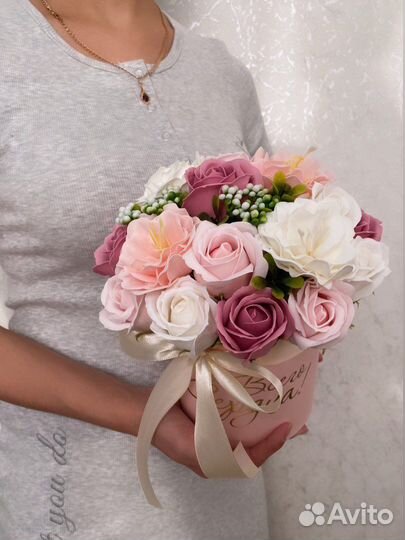 Букет из мыльных роз