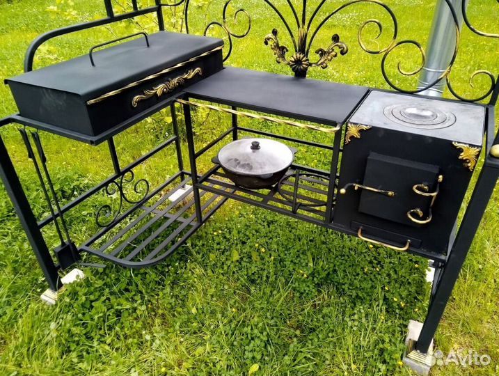 Мангал с печью