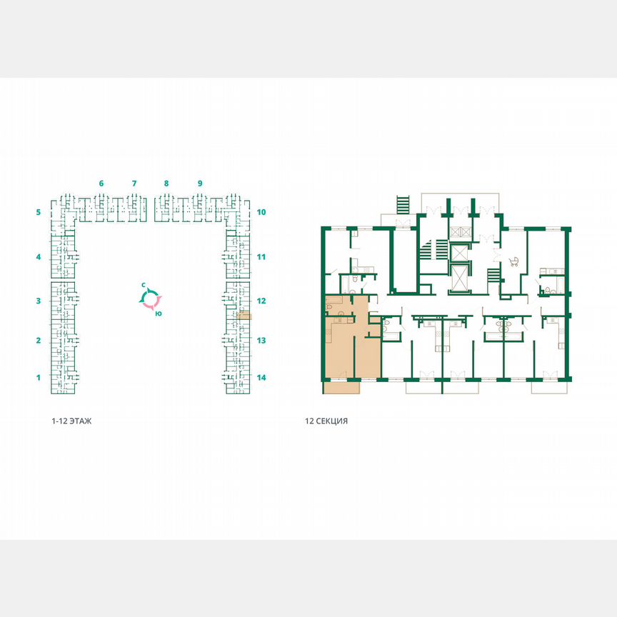 1-к. квартира, 40,2 м², 1/12 эт.
