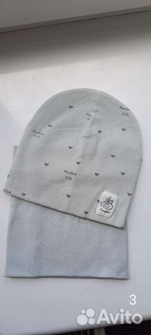 Комплект шапка и снуд для девочки новые