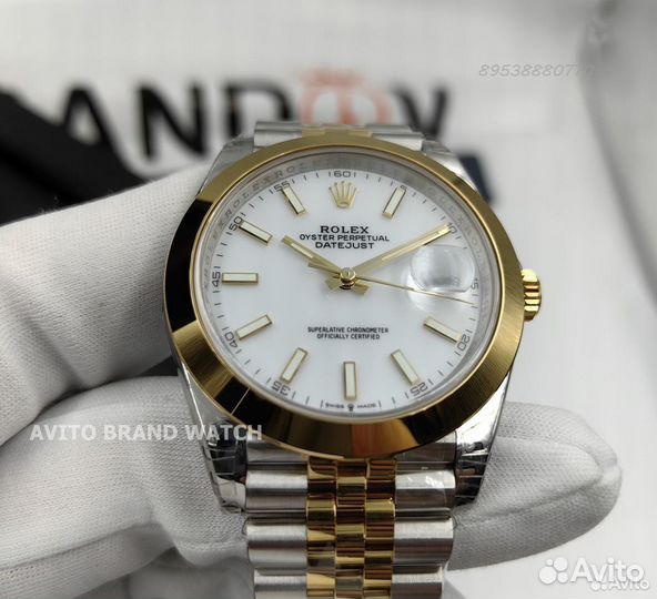 Часы Rolex datejust желтое золото сталь новые