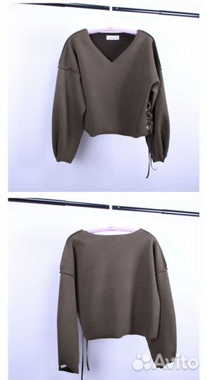 Женский замшевый пуловер