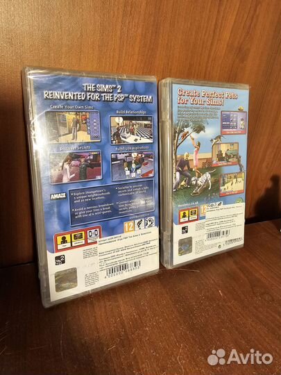 Две части The Sims 2, для Sony PSP, в пленке