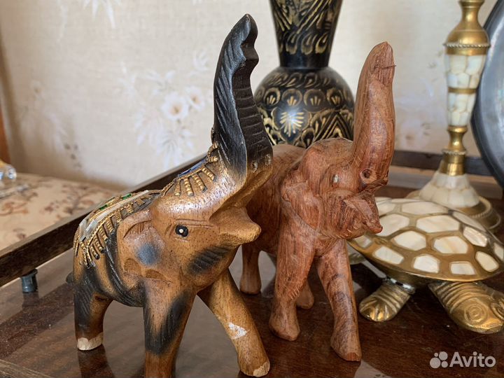 Шкатулка, подсвечники, латунь, Индия1970-80 гг