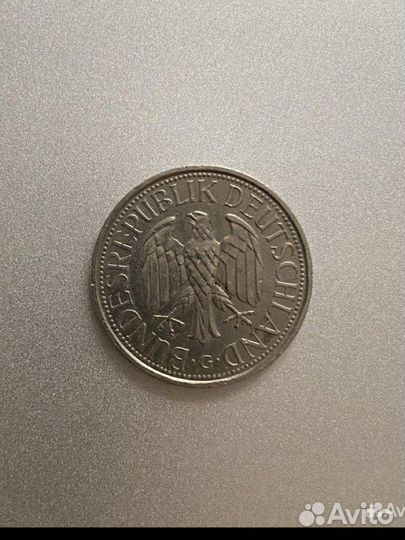 Монета 1 дойч Марка 1992 г