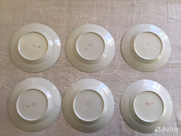 Бронь Тарелки Барановка разные СССР кобальт