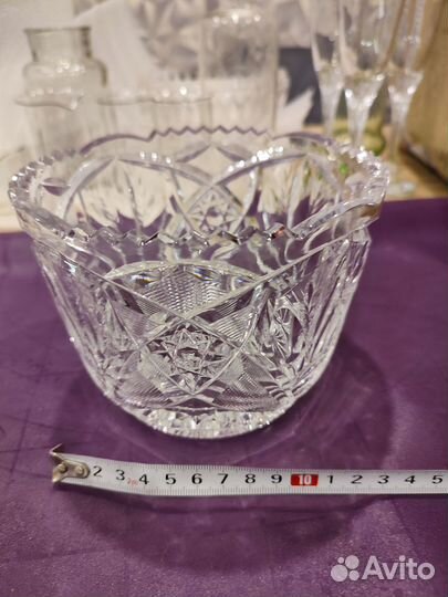 Хрустальная ваза СССР салатник диам.12,5 см