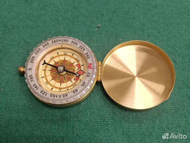 Компас новый Винтаж, латунь