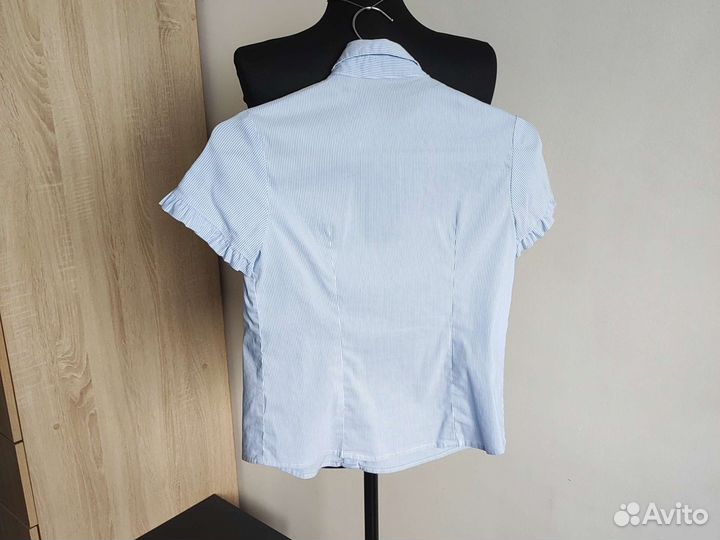 Школьная рубашка блузка для девочки с коротким рук