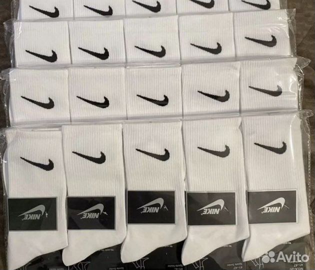 Носки nike высокие белые