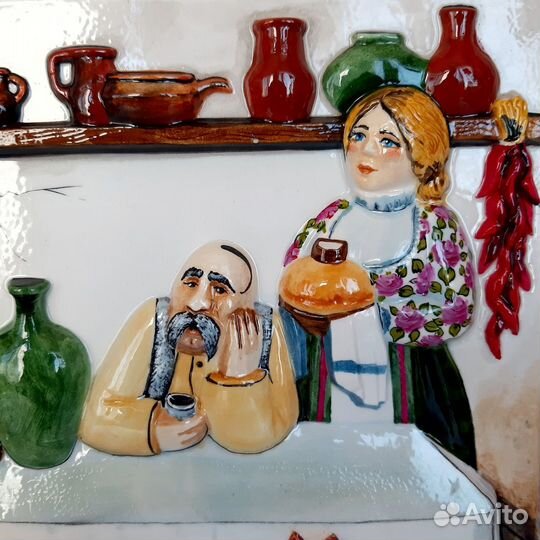 Панно из керамики кубанские казаки