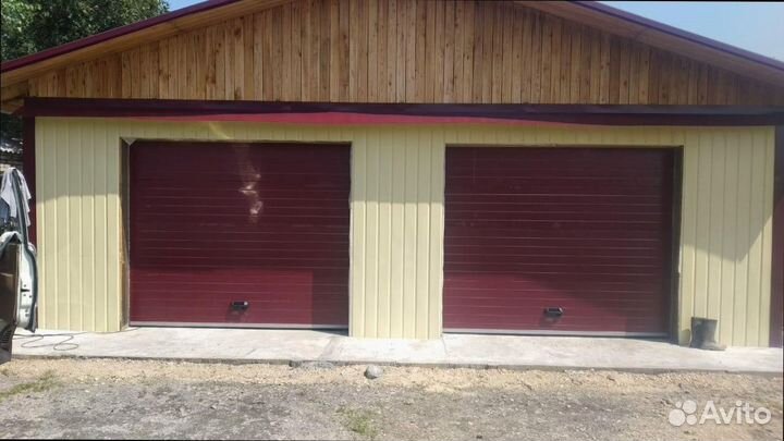 Утепленные промышленные ворота с установкой