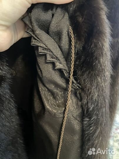 Шуба норковая Alef с лисьим капюшоном