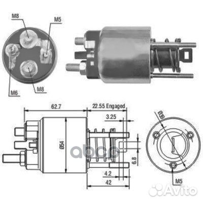 Тяговое реле, стартер 46080 meat & doria