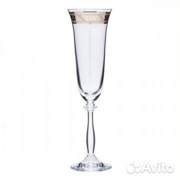 Бокалы для шампанского 2шт Богемия Чехия Crystalex