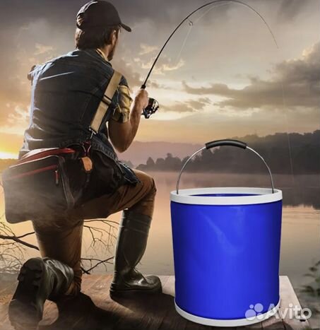 Складное ведро flexible water pail 11 л, красное