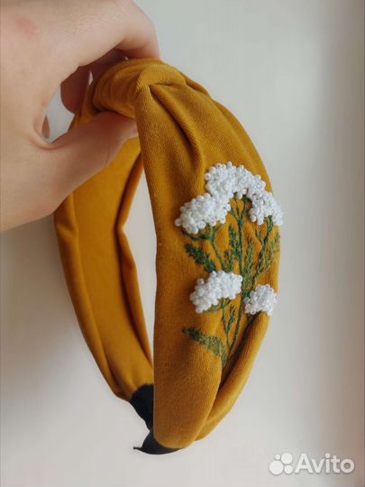 Ручная работа,ободок,вышивка,брошь