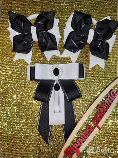 Брошь -галстук и бантики