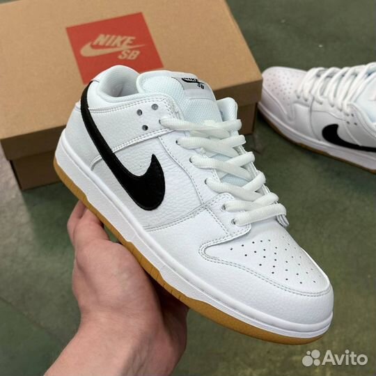 Мужские кроссовки Nike sb Dunk Low White Gum