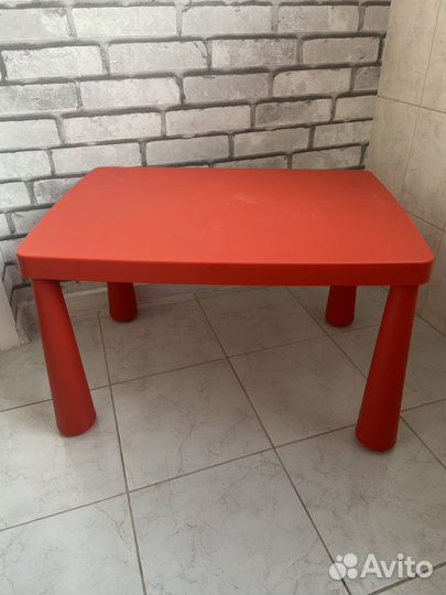 Детский стол и стул IKEA маммут