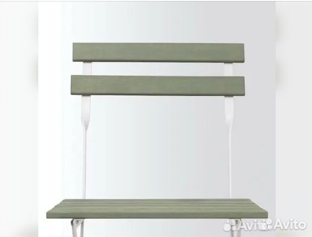 Икеа Tarno Стул садовый 79х39 см, белый/зеленый