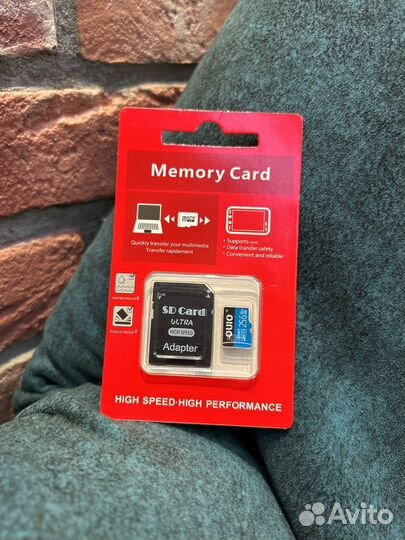 Карта памяти MicroSD 256 Gb новая