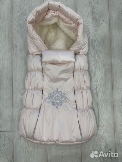 Зимний конверт в коляску на овчине