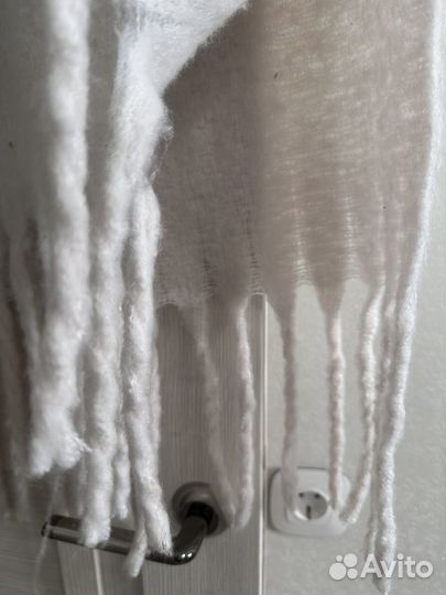 Шарф новый длинный белый