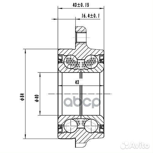 Ступица передняя перед лев Z89223R Zikmar