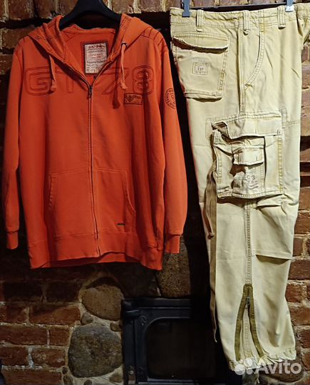 Худи GinTonic L,Карго брюки Abercrombie XL