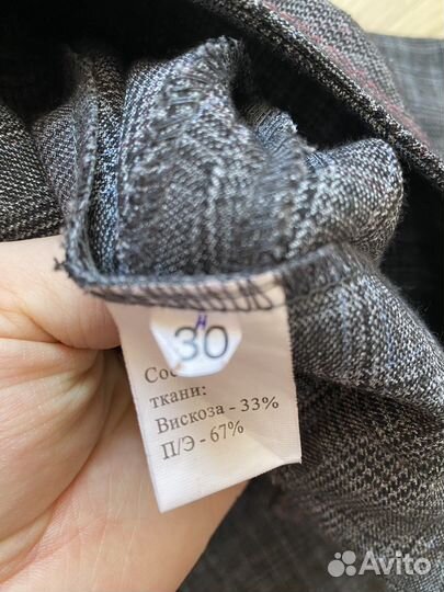 Серые школьные брюки для девочки 122