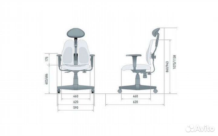 Компьютерное кресло эргономичное Lady dr-7900