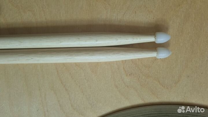 Тарелка для ударных, палочки, чехол, пластики