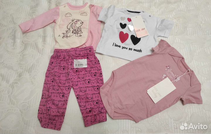 Детские вещи пакетом на девочку новые 62 - 74-80