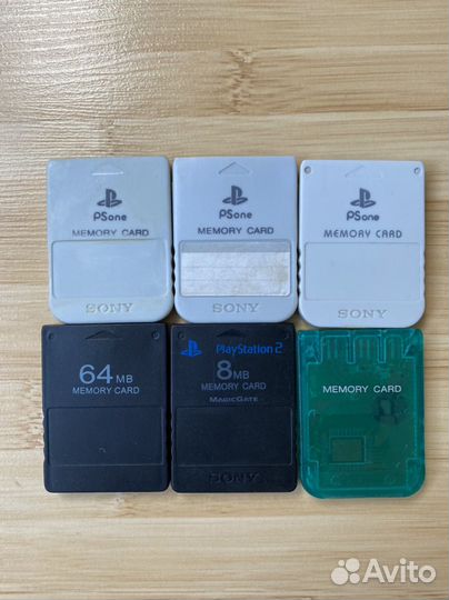 Карты памяти Memory Card PS1/PS2