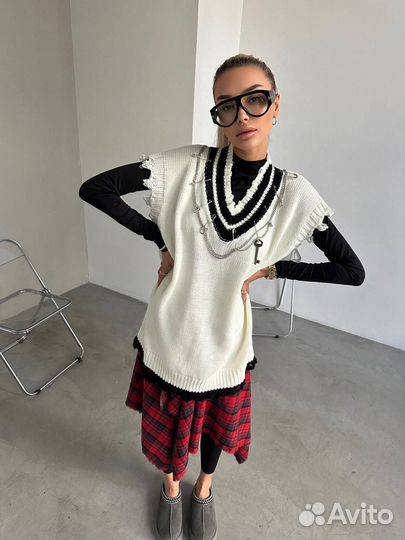 Крутой удлинённый Жилет (корейский стиль)