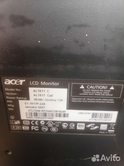 Монитор Acer 1917 С