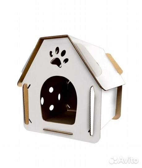 Домик для кота картонный