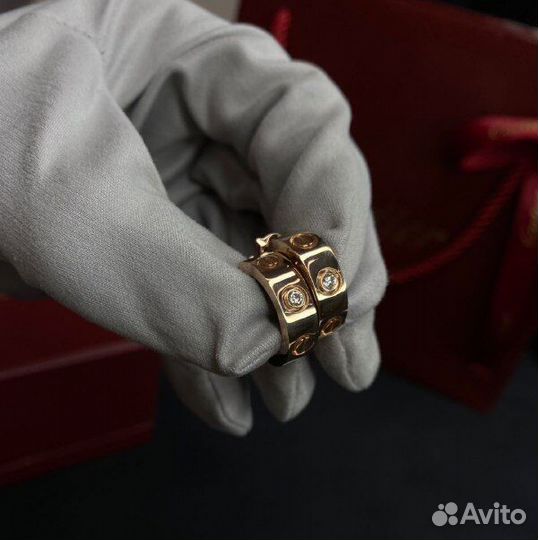 Серьги Cartier Love, золото, бриллианты