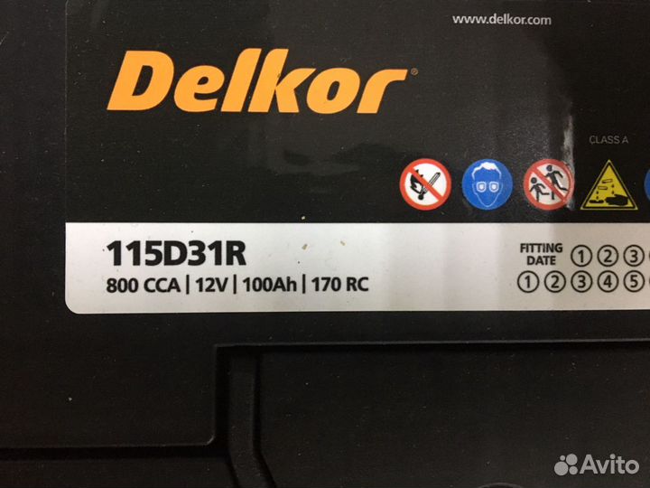 Аккумулятор 100ач delkor на SsangYong